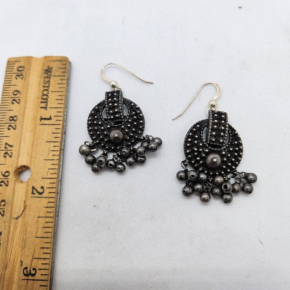 Vintage Sterling Silver Dangle Earrings 925 Patina